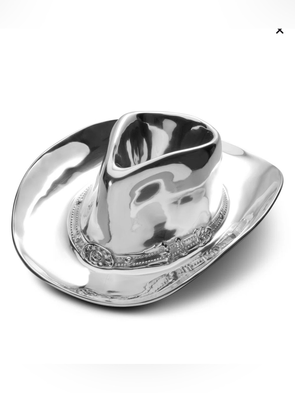 Wilton armetale cowboy hat chip and dip bowl